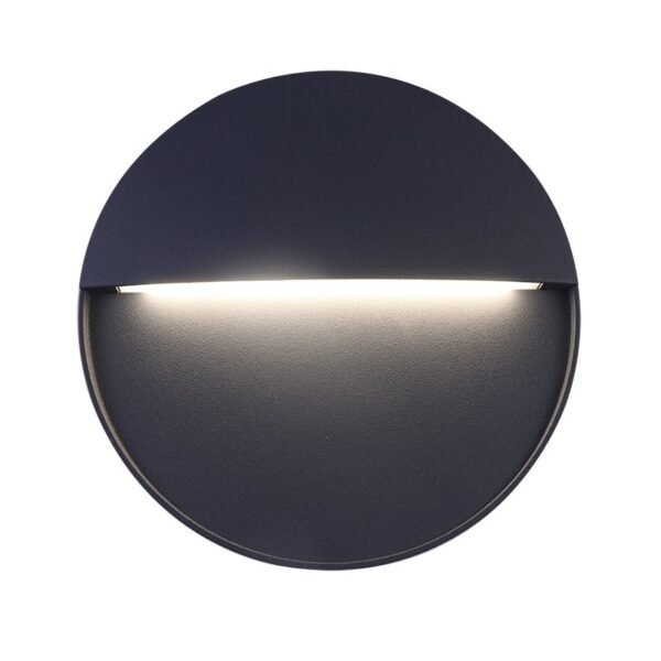 black round led wall light (se w15352)