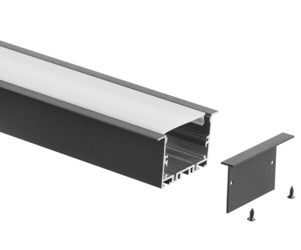black wide recessed profile (se a6535 bk)