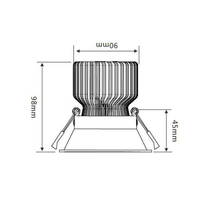 13w frameless downlight (dl9530 blk) 13w frameless downlight (dl9530 blk)