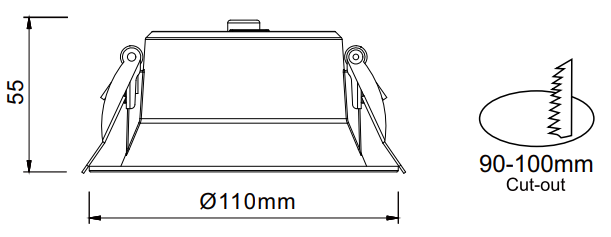 7w smd deep recess downlight (dl108 tc) 7w smd deep recess downlight (dl108 tc)