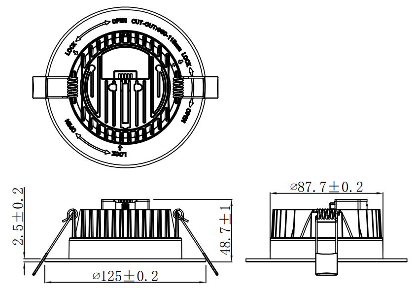 15w smd tri downlight (dl1583 wh) 15w smd tri downlight (dl1583 wh)