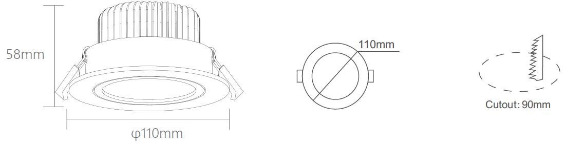 15w gimbal downlight (dl8695 tc) 15w gimbal downlight (dl8695 tc)