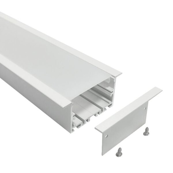 white wide recessed profile (se a6535 wh)