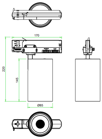 40w led track light (th41 tc) three circuit 40w led track light (th41 tc) three circuit