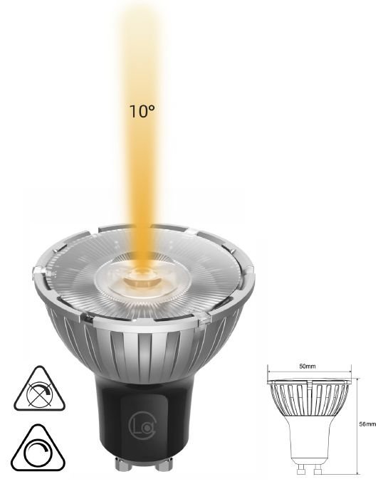 gu10 narrow beam (gu10 10d)